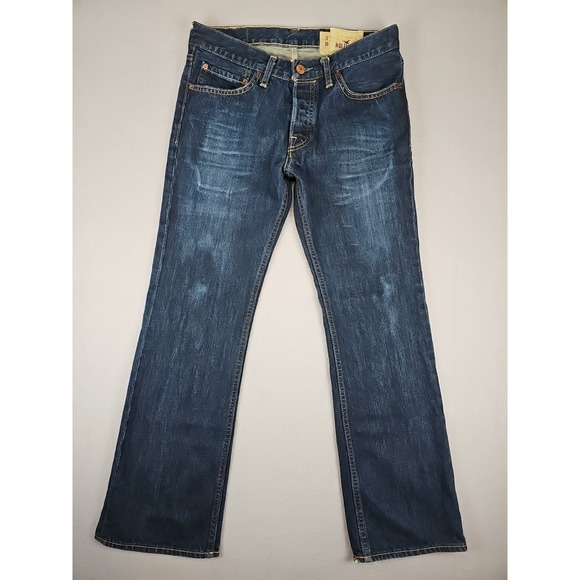 Hollister Other - Hollister Button Fly Relaxed Straight Denim Jeans Men's 33x30 Dark Wash Y2K